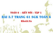 Bài 3.7 trang 61 SGK Toán 6 tập 1 Kết nối tri thức